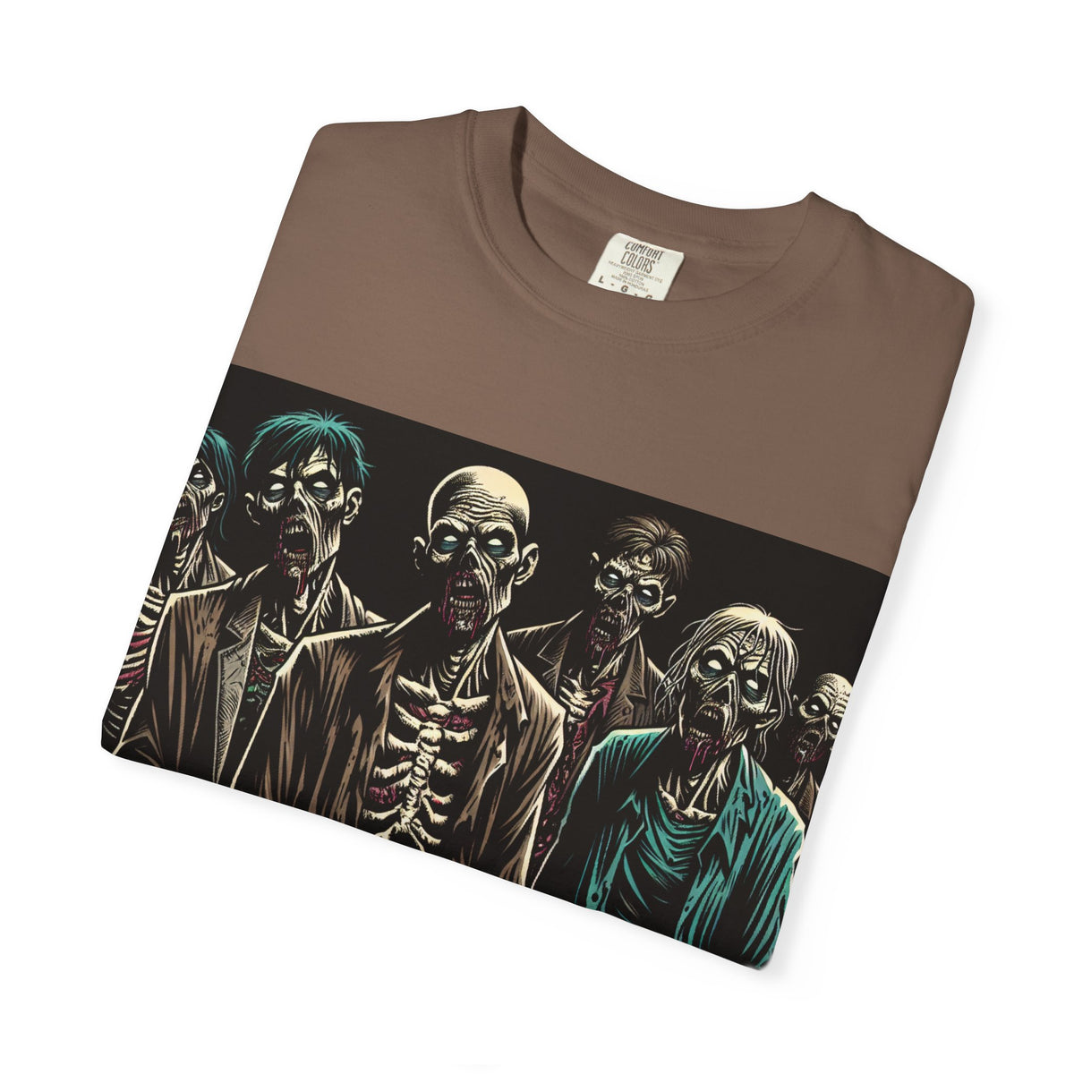 Zombie-Themed Garment-Dyed T-Shirt