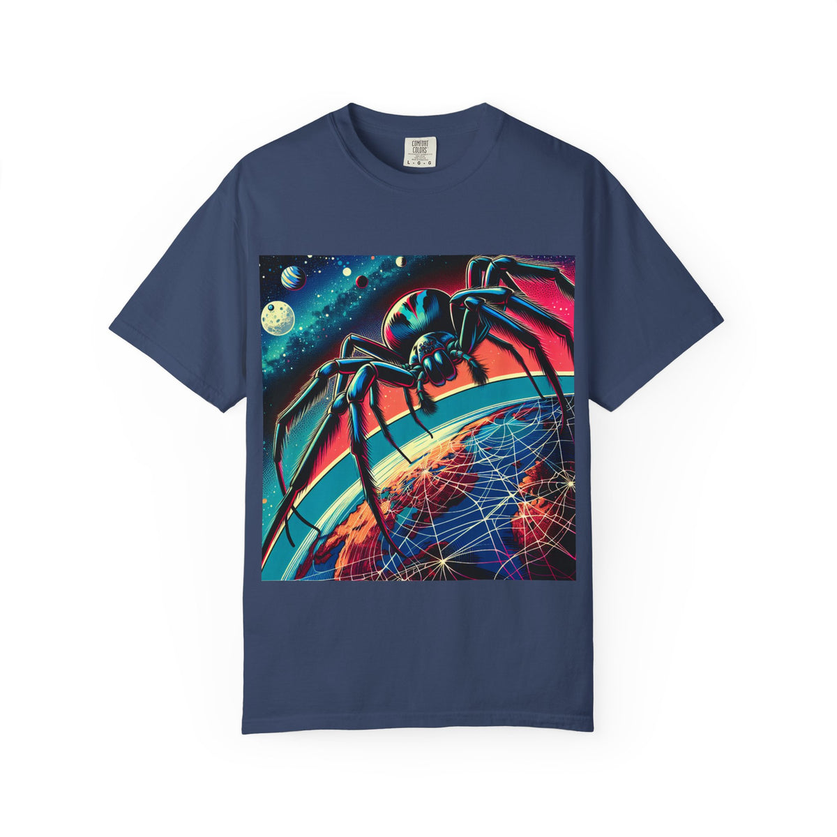 Cosmic Spider Graphic T-Shirt - Unisex Garment-Dyed Tee