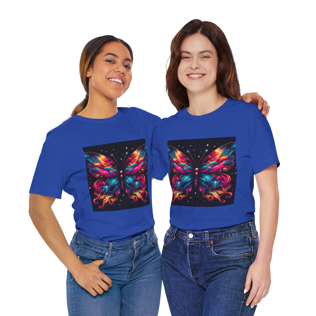 Vibrant Butterfly Art Tee | Colorful Graphic Top, Butterfly Lover