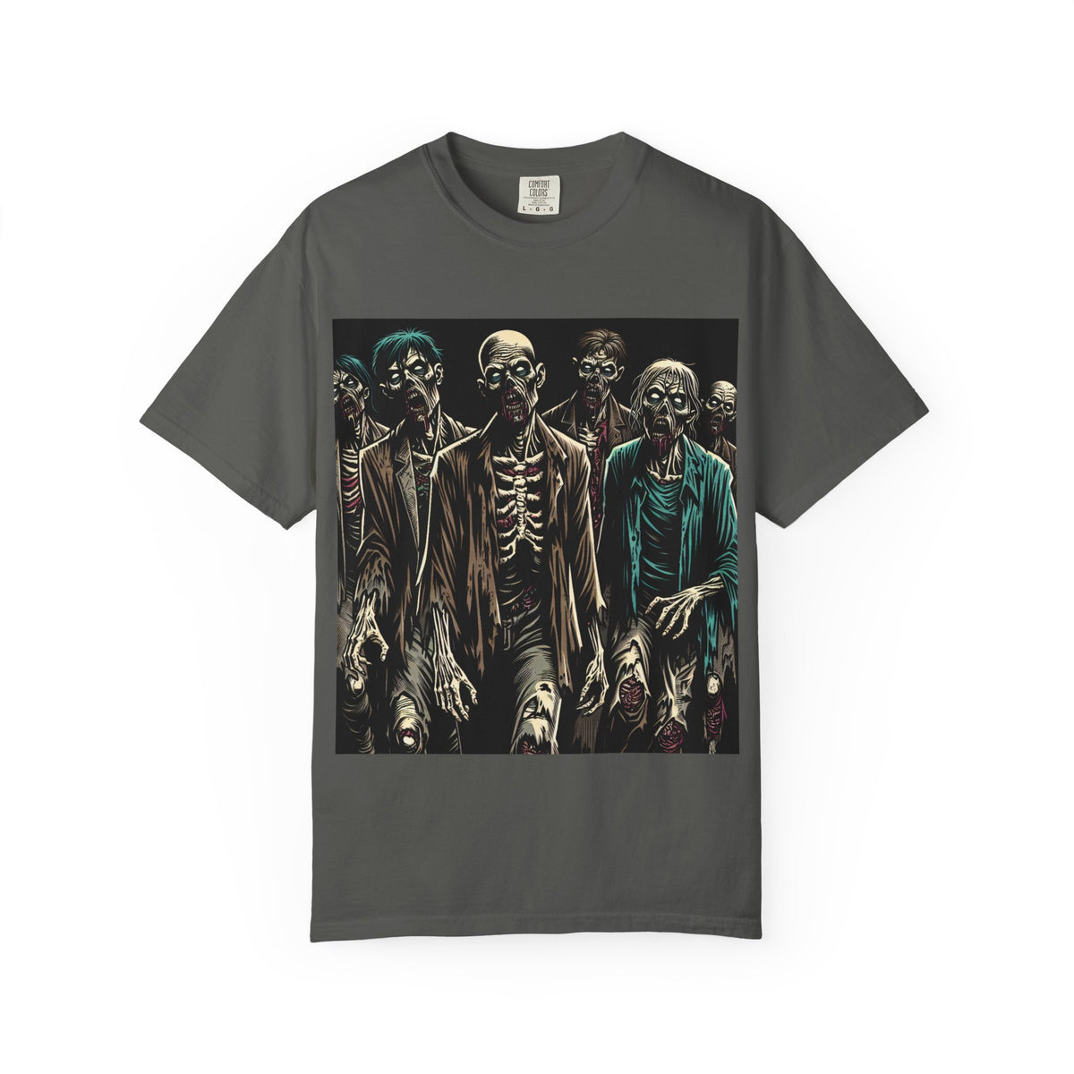 Zombie-Themed Garment-Dyed T-Shirt