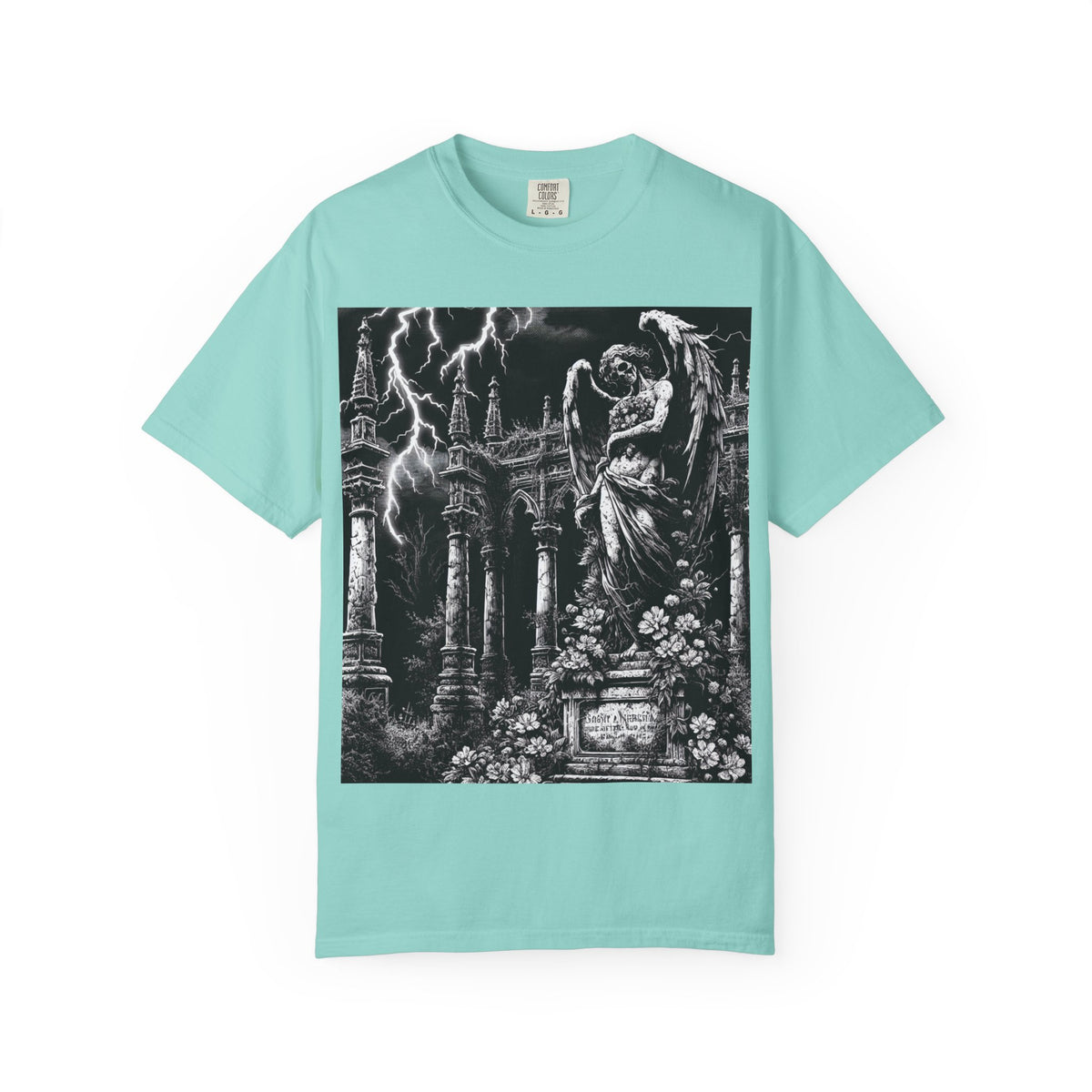 Gothic Angel T-Shirt, Garment-Dyed Tee for Alternative Fashion