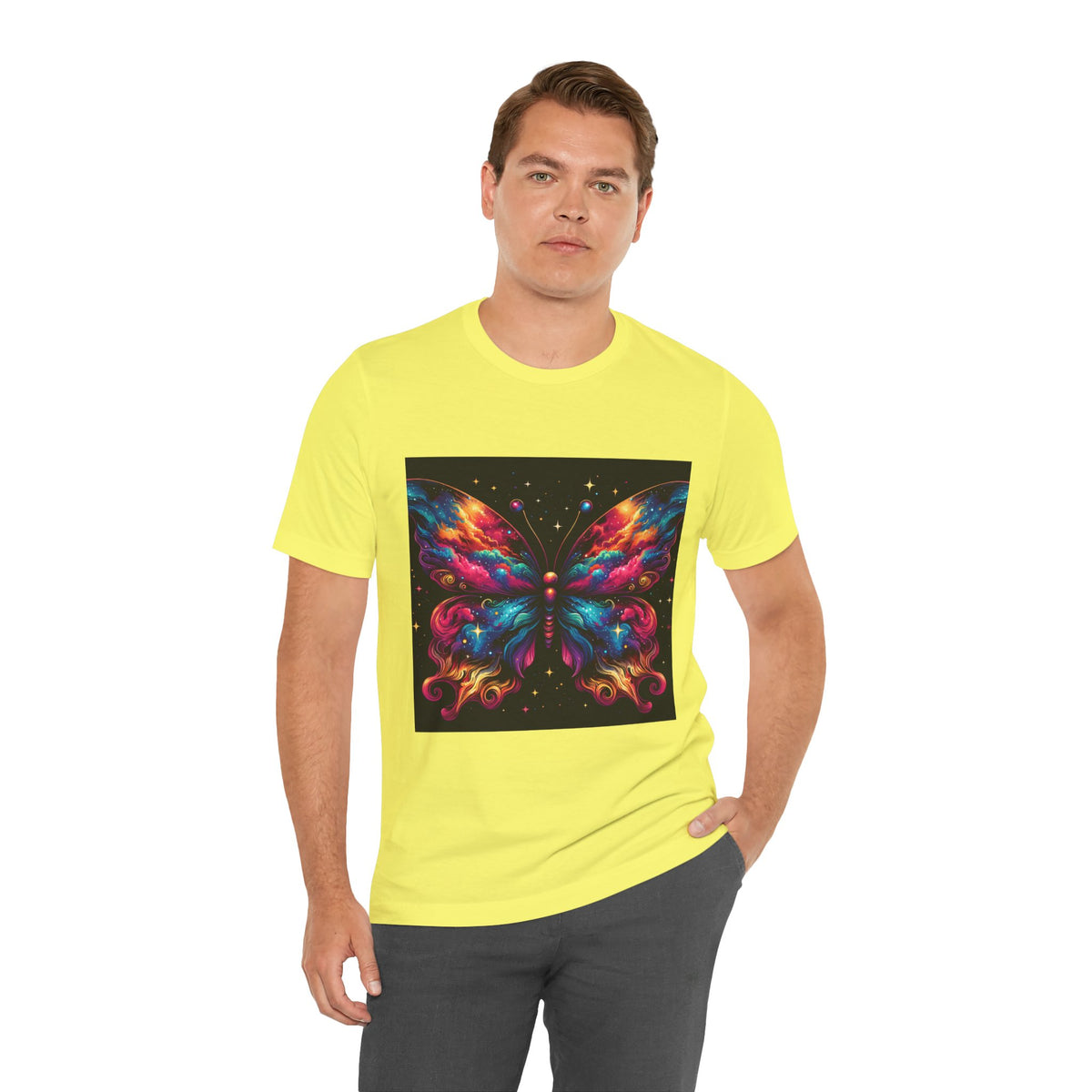 Vibrant Butterfly Art Tee | Colorful Graphic Top, Butterfly Lover