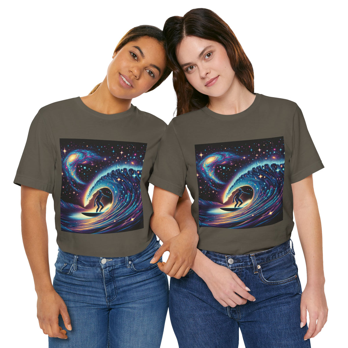 Cosmic Wave Tee Graphic Tee, Galaxy Art T-Shirt