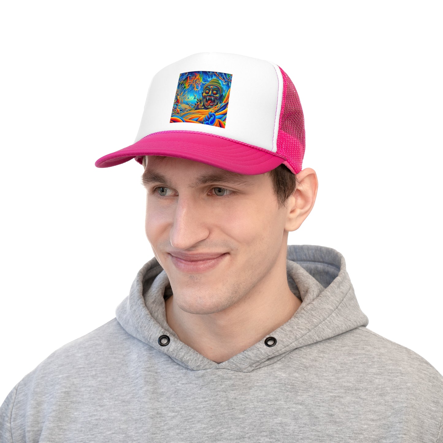 Vibrant Art Trucker Cap, Adjustable Snapback Hat, Fun Outdoor Accessory, Unique Gift for Art Lovers, Festival Headwear, Cool Casual Style