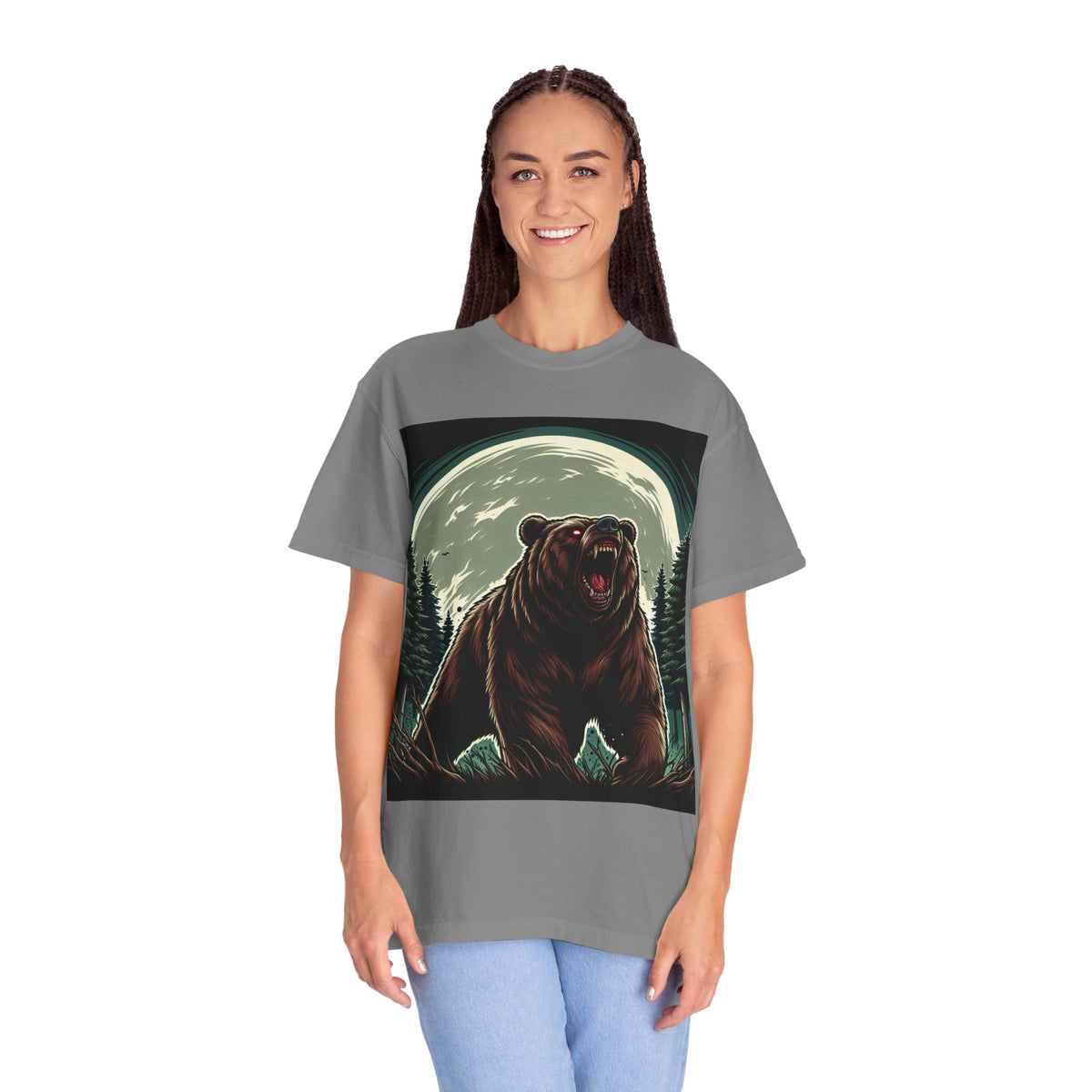 Unisex Bear Graphic T-shirt - Nature Lover's Shirt for Outdoor Adventures