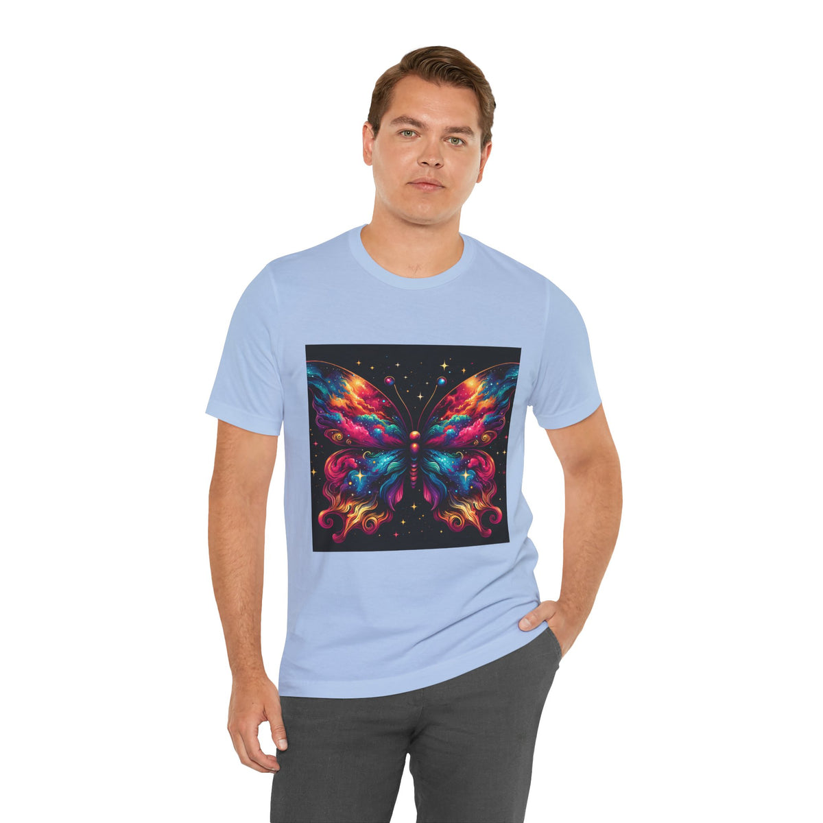 Vibrant Butterfly Art Tee | Colorful Graphic Top, Butterfly Lover