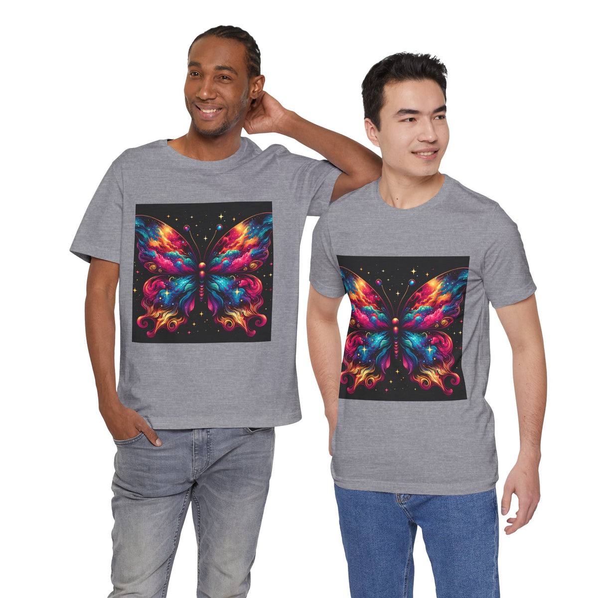 Vibrant Butterfly Art Tee | Colorful Graphic Top, Butterfly Lover