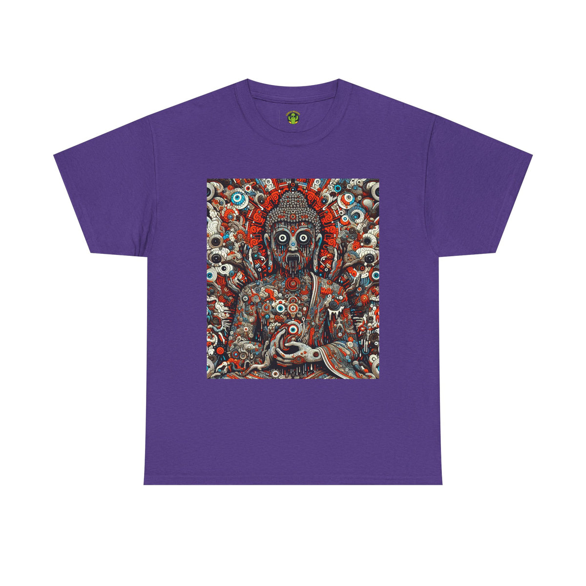 Buddha Art Heavy Cotton Tee - Spiritual, Meditation Shirt, Mindfulness Apparel