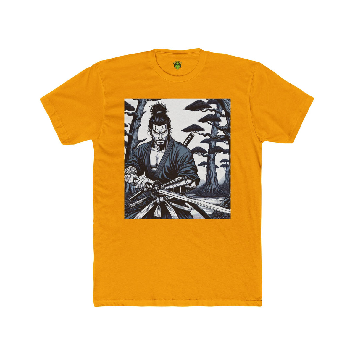 Samurai Graphic Cotton Crew Tee – Perfect for Manga Fans