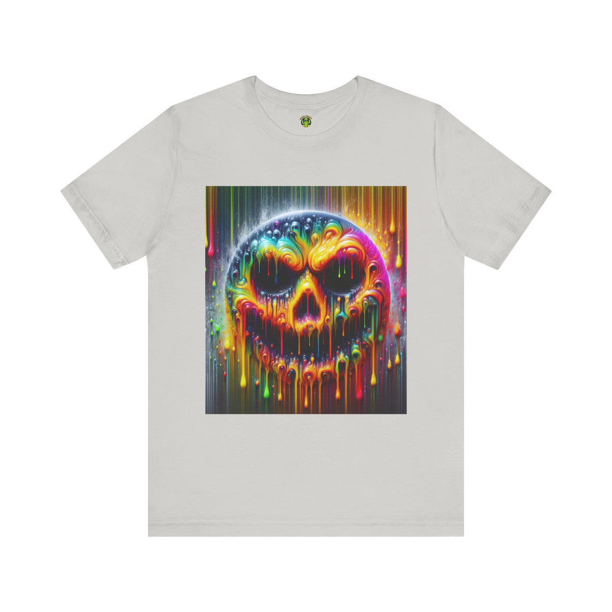 Psychedelic Skull Tee, Edgy Streetwear, Trendy Casual Wear