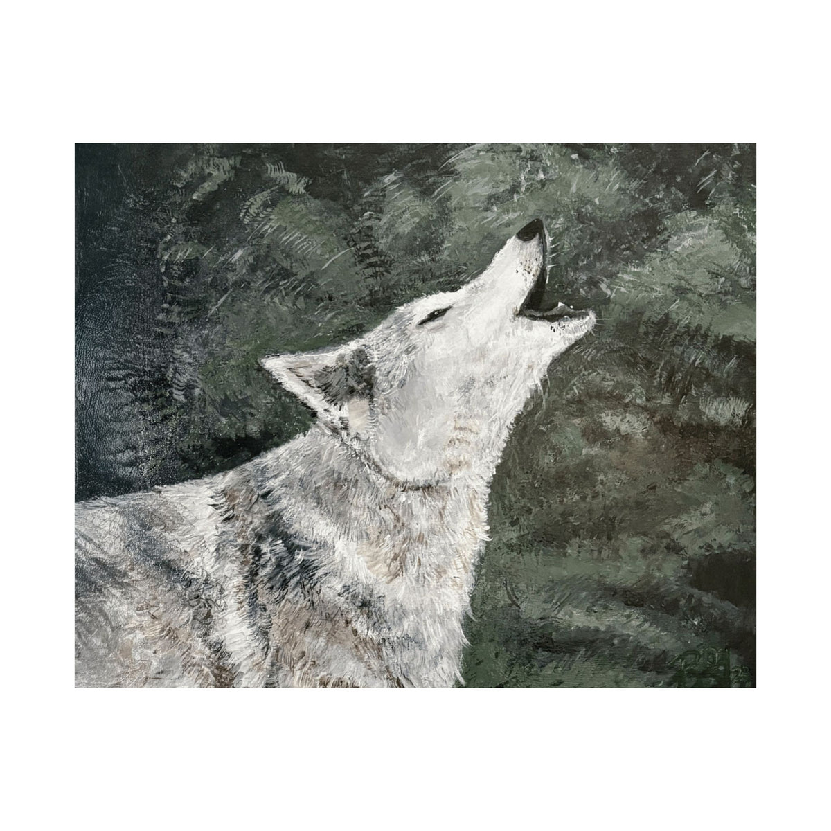 Unheard — Wolf Art Print | Original Acrylic Painting Reproduction