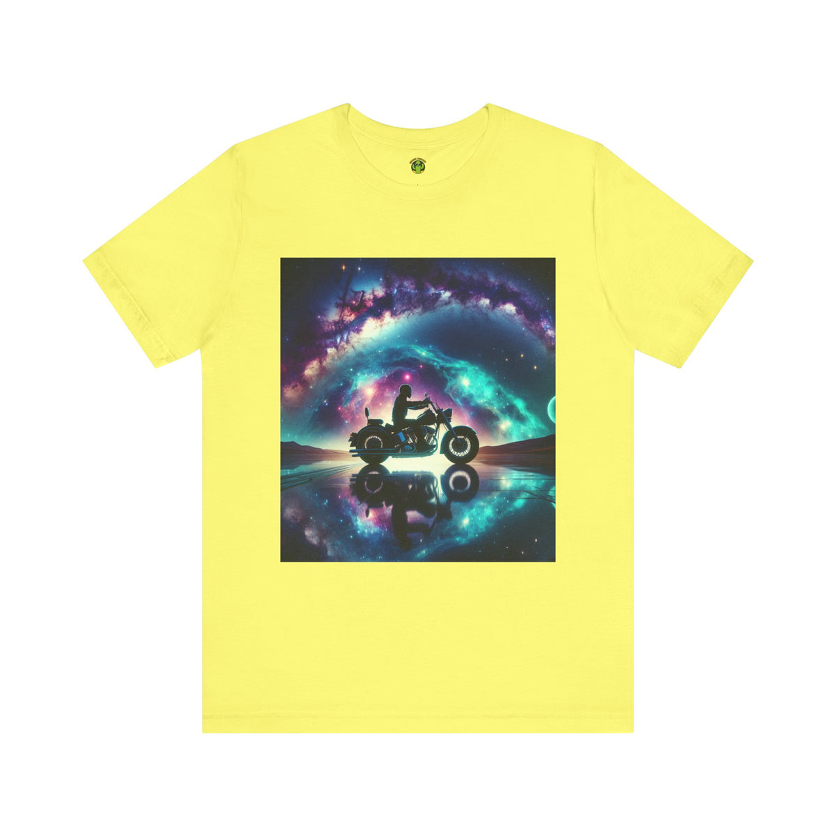 Galactic Biker Tee: Cosmic Shirt, Trendy Apparel