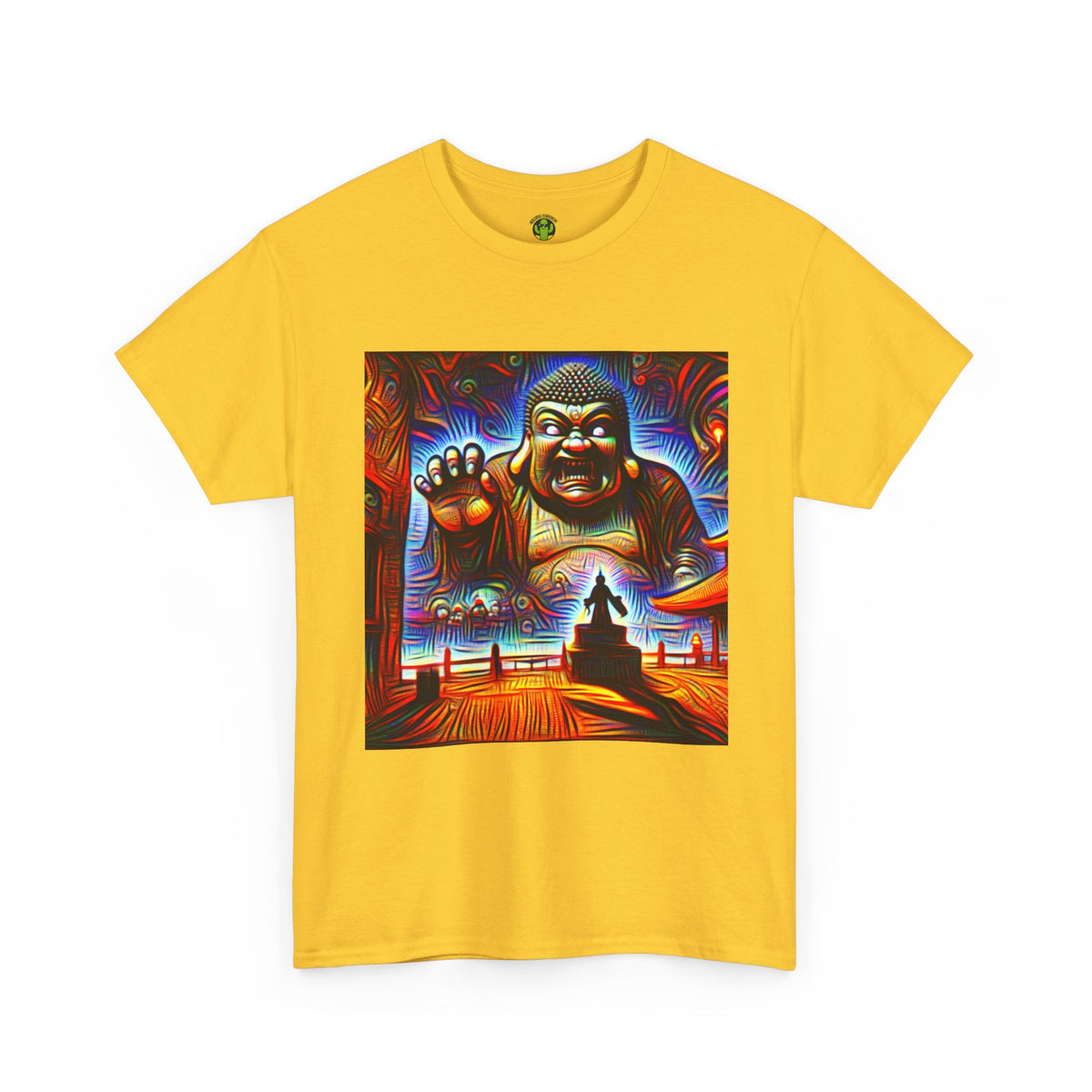 Colorful Buddha Tee, Spiritual T-Shirt, Mindfulness, Graphic Cotton