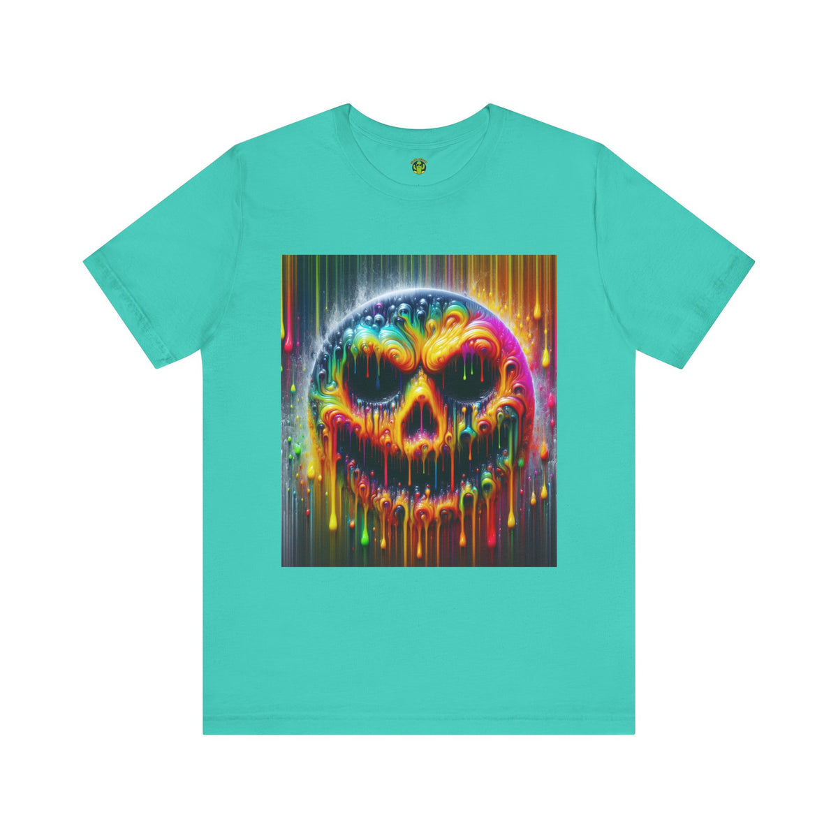 Psychedelic Skull Tee, Edgy Streetwear, Trendy Casual Wear