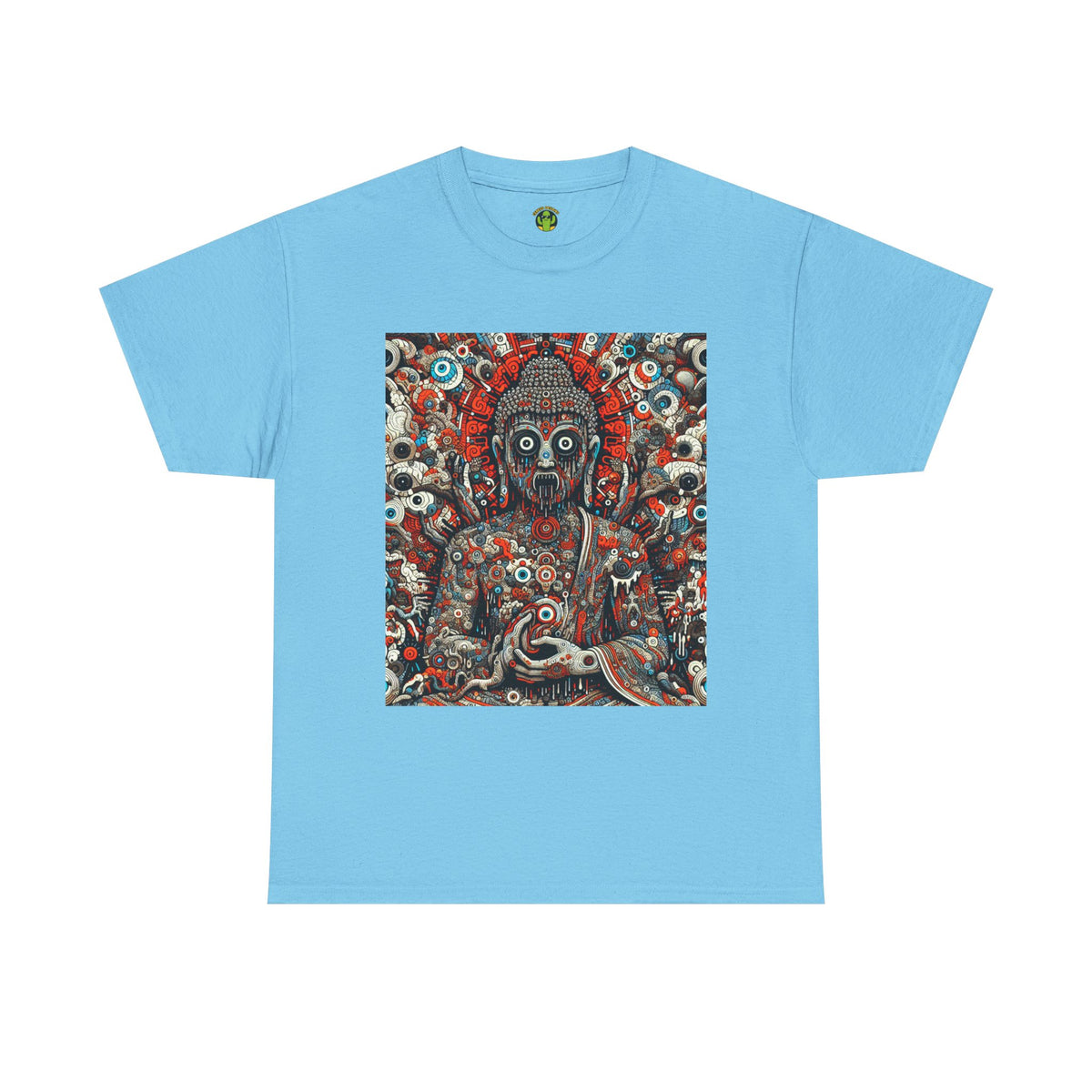 Buddha Art Heavy Cotton Tee - Spiritual, Meditation Shirt, Mindfulness Apparel