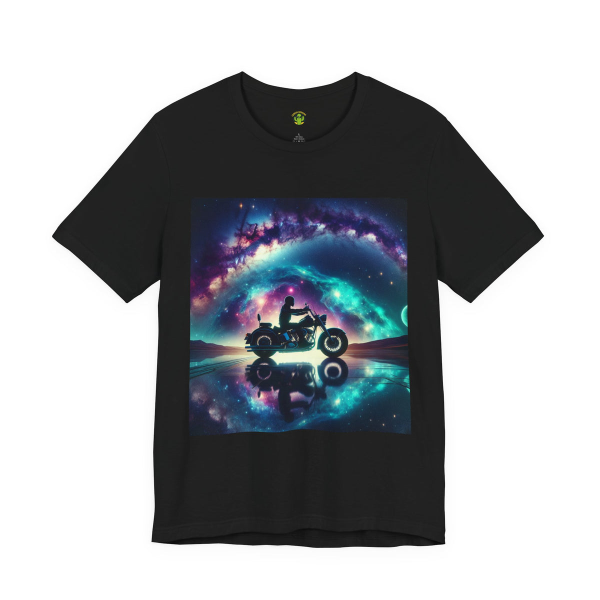 Galactic Biker Tee: Cosmic Shirt, Trendy Apparel