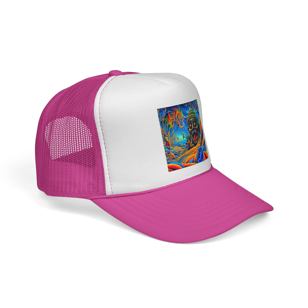 Vibrant Buddha Art Cap, Adjustable Snapback Hat, Cool Casual Style