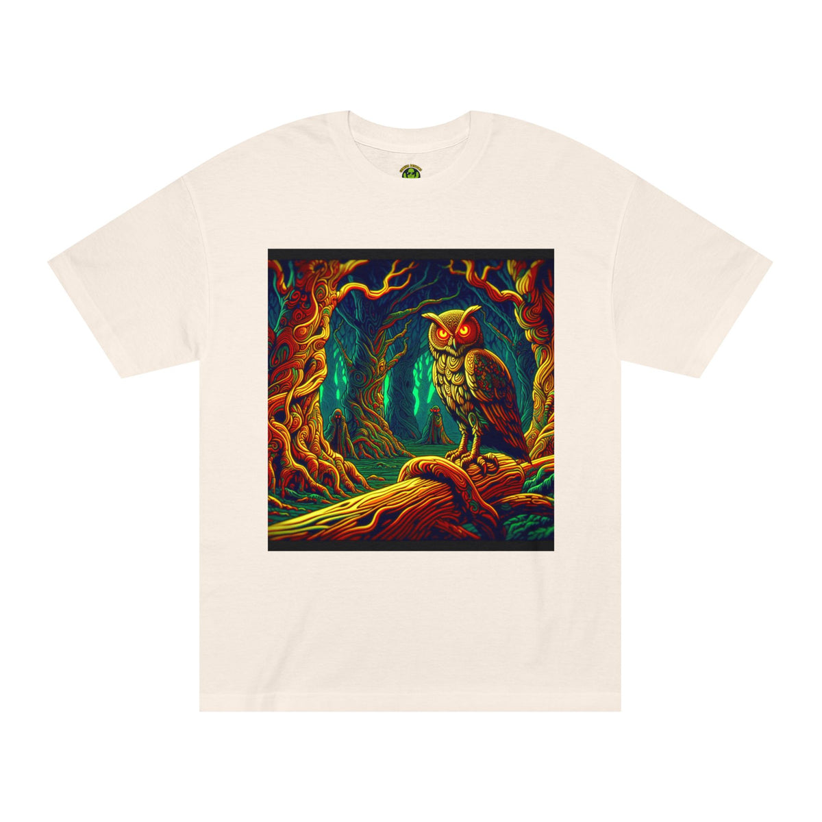Vibrant Owl Tee - Artful Forest Design