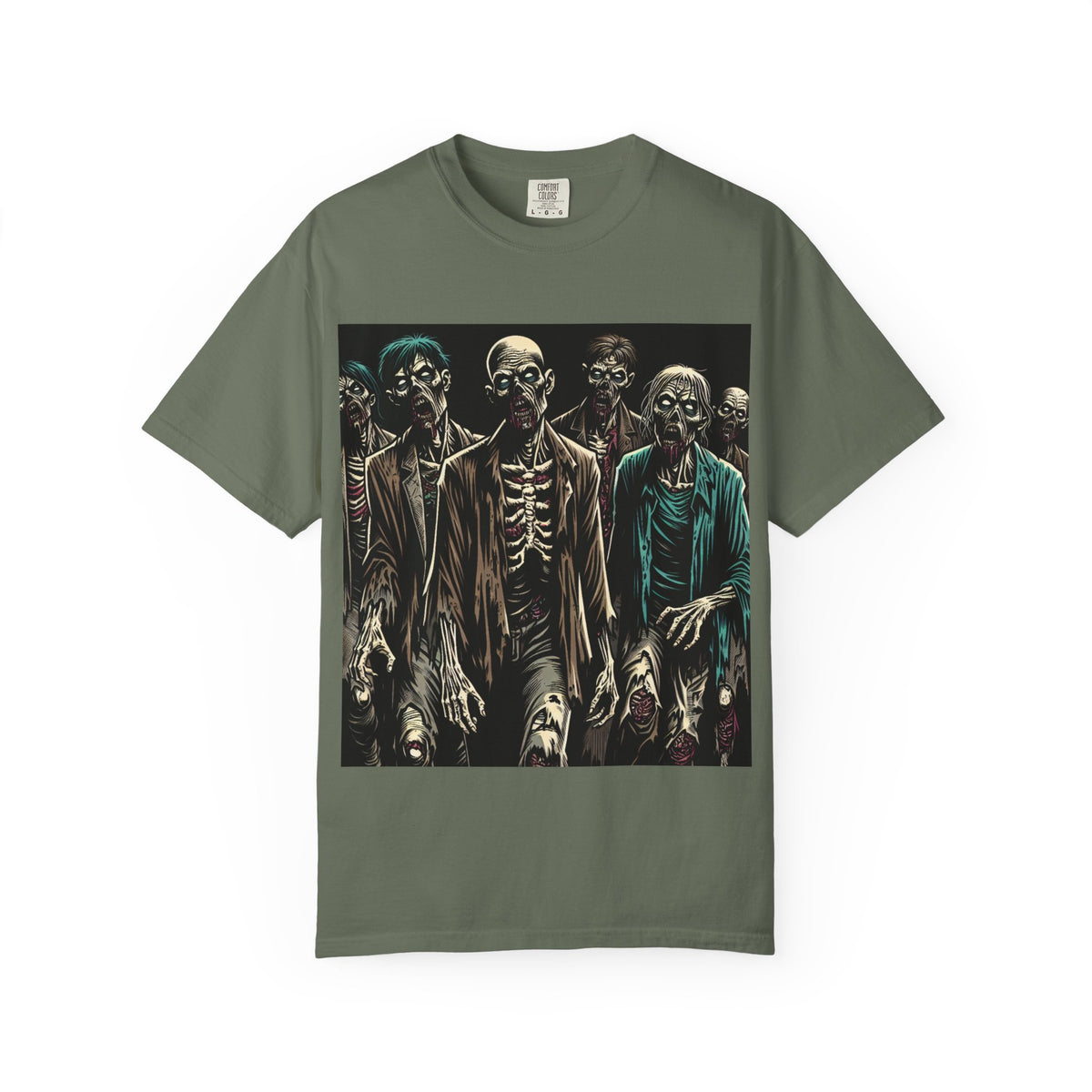 Zombie-Themed Garment-Dyed T-Shirt