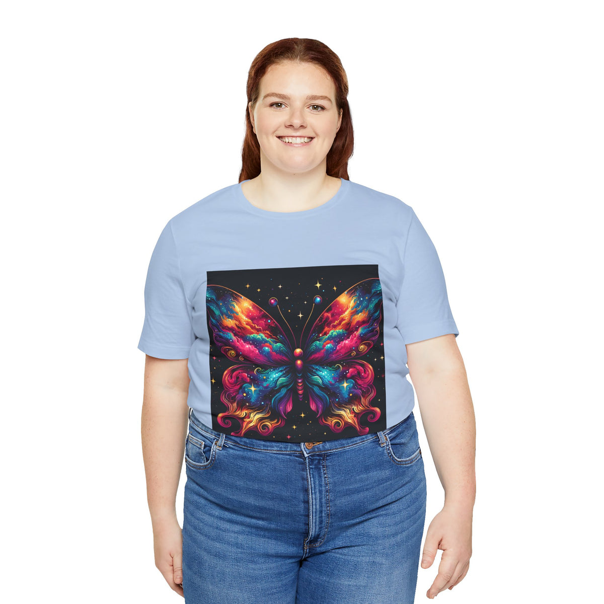 Vibrant Butterfly Art Tee | Colorful Graphic Top, Butterfly Lover