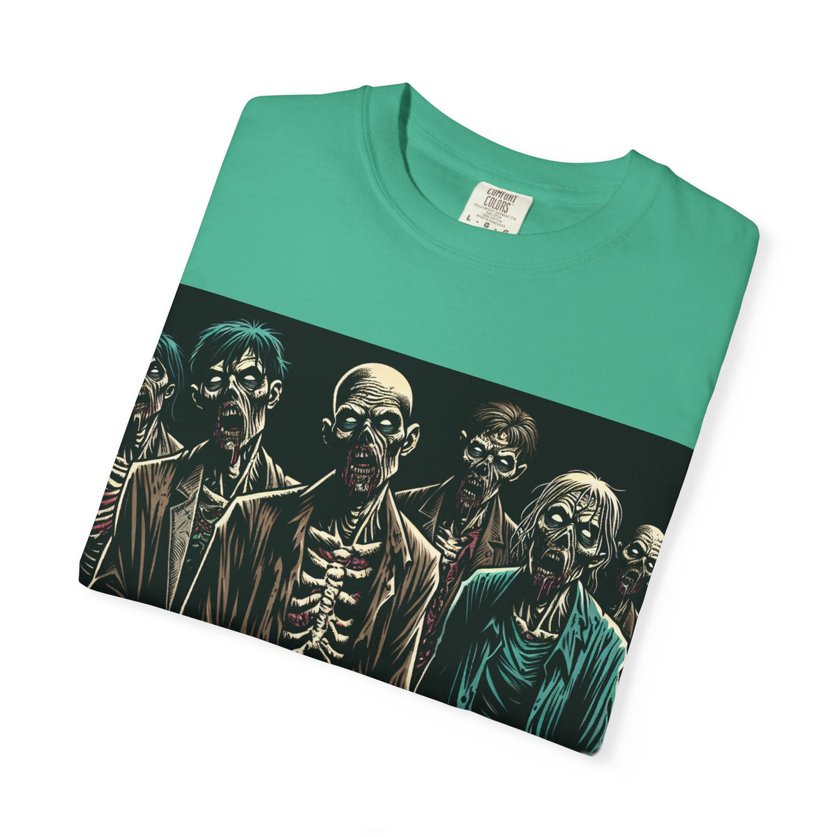 Zombie-Themed Garment-Dyed T-Shirt