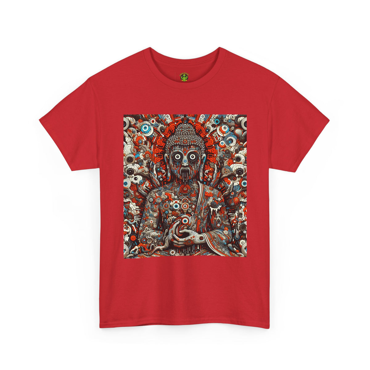 Buddha Art Heavy Cotton Tee - Spiritual, Meditation Shirt, Mindfulness Apparel