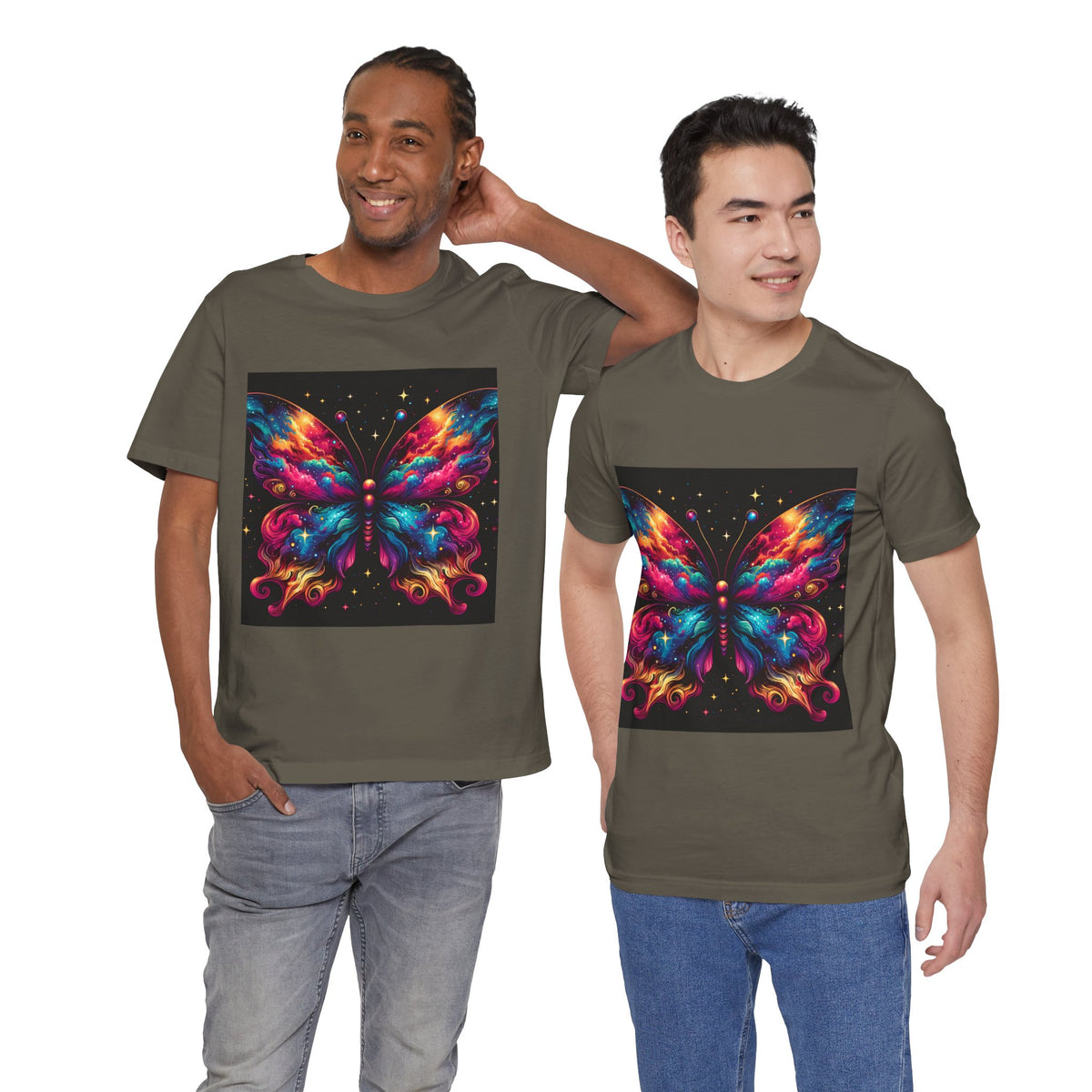 Vibrant Butterfly Art Tee | Colorful Graphic Top, Butterfly Lover