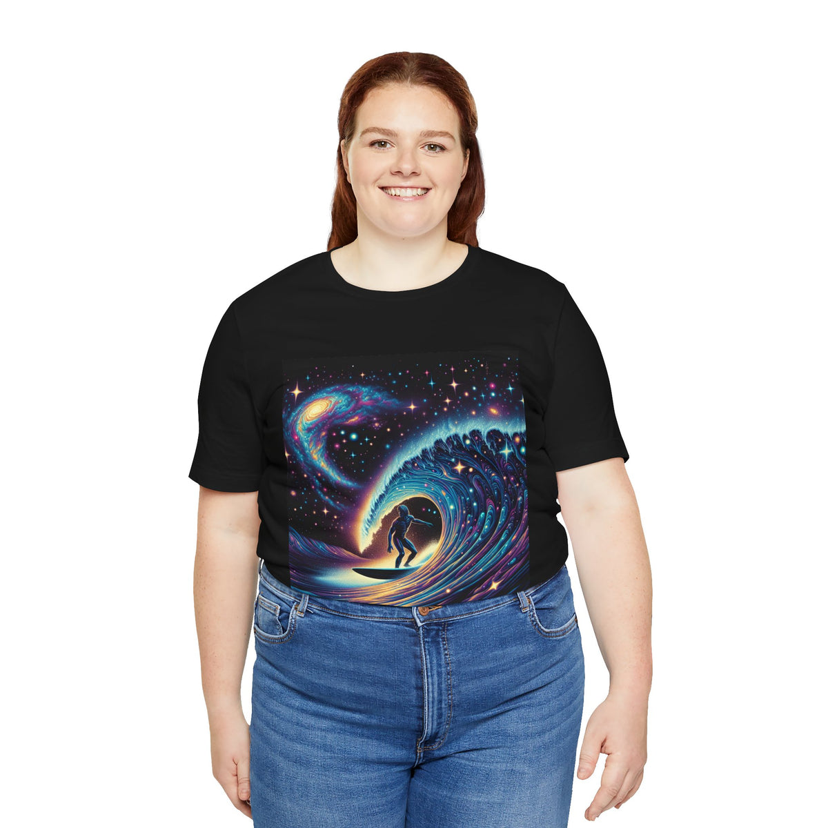 Cosmic Wave Tee Graphic Tee, Galaxy Art T-Shirt