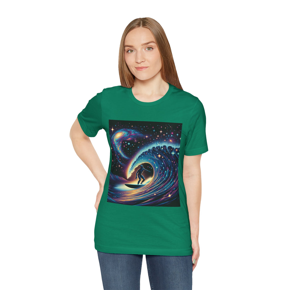 Cosmic Wave Tee Graphic Tee, Galaxy Art T-Shirt