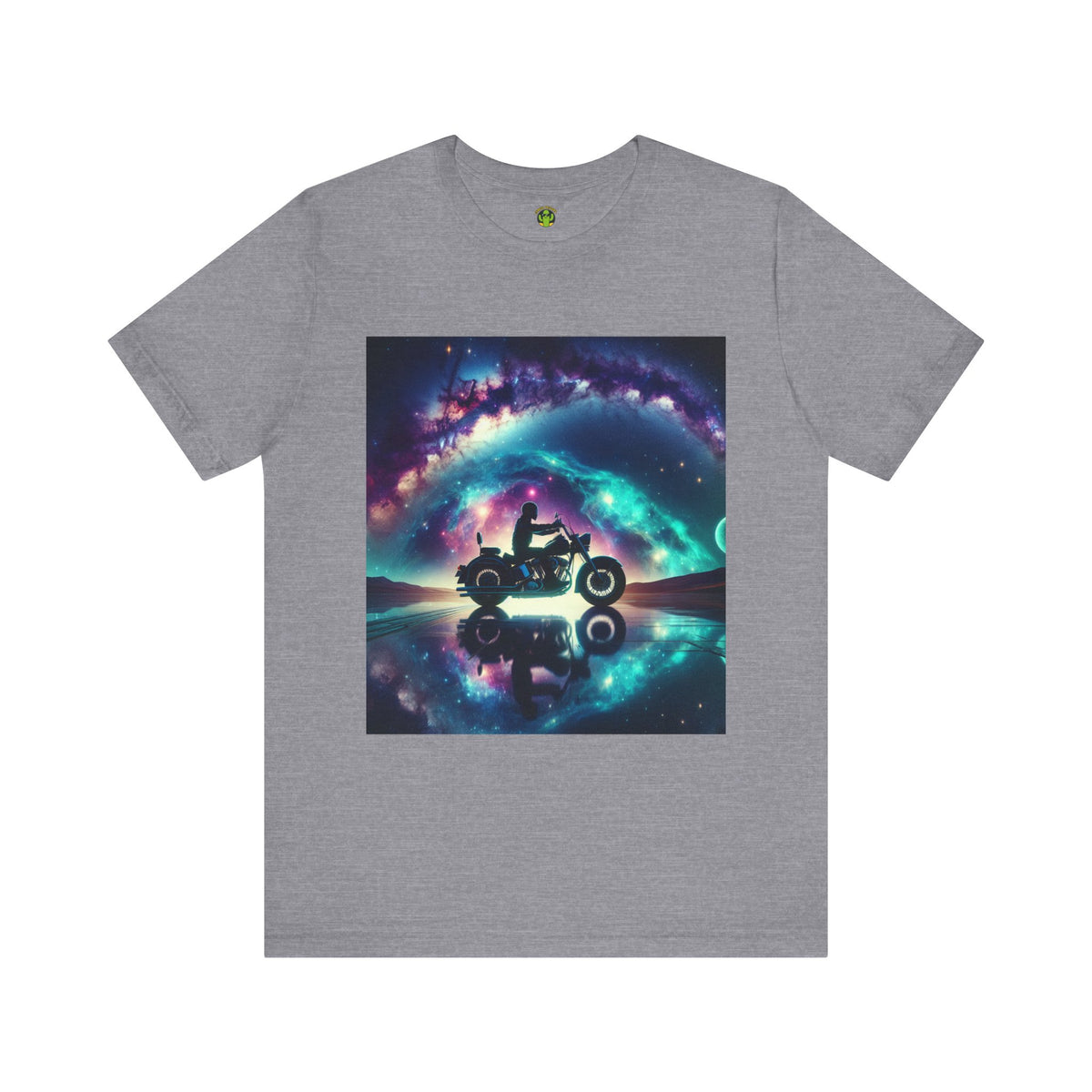 Galactic Biker Tee: Cosmic Shirt, Trendy Apparel