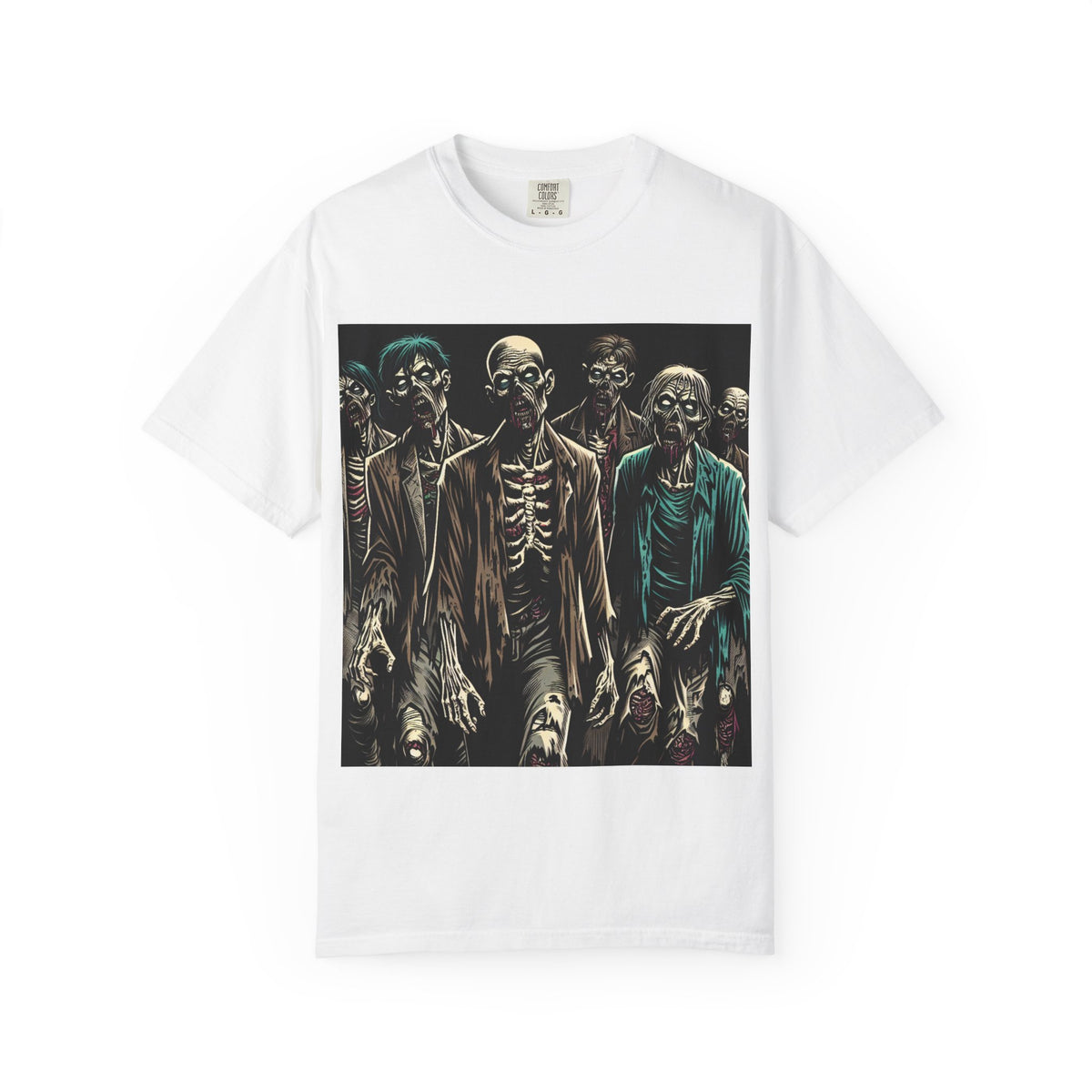 Zombie-Themed Garment-Dyed T-Shirt