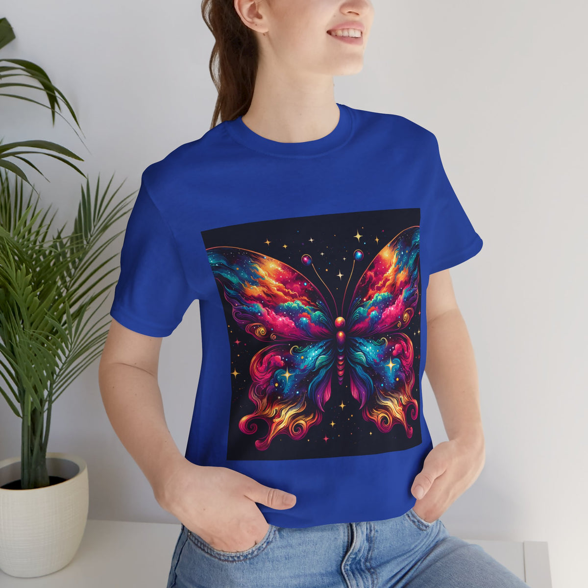 Vibrant Butterfly Art Tee | Colorful Graphic Top, Butterfly Lover