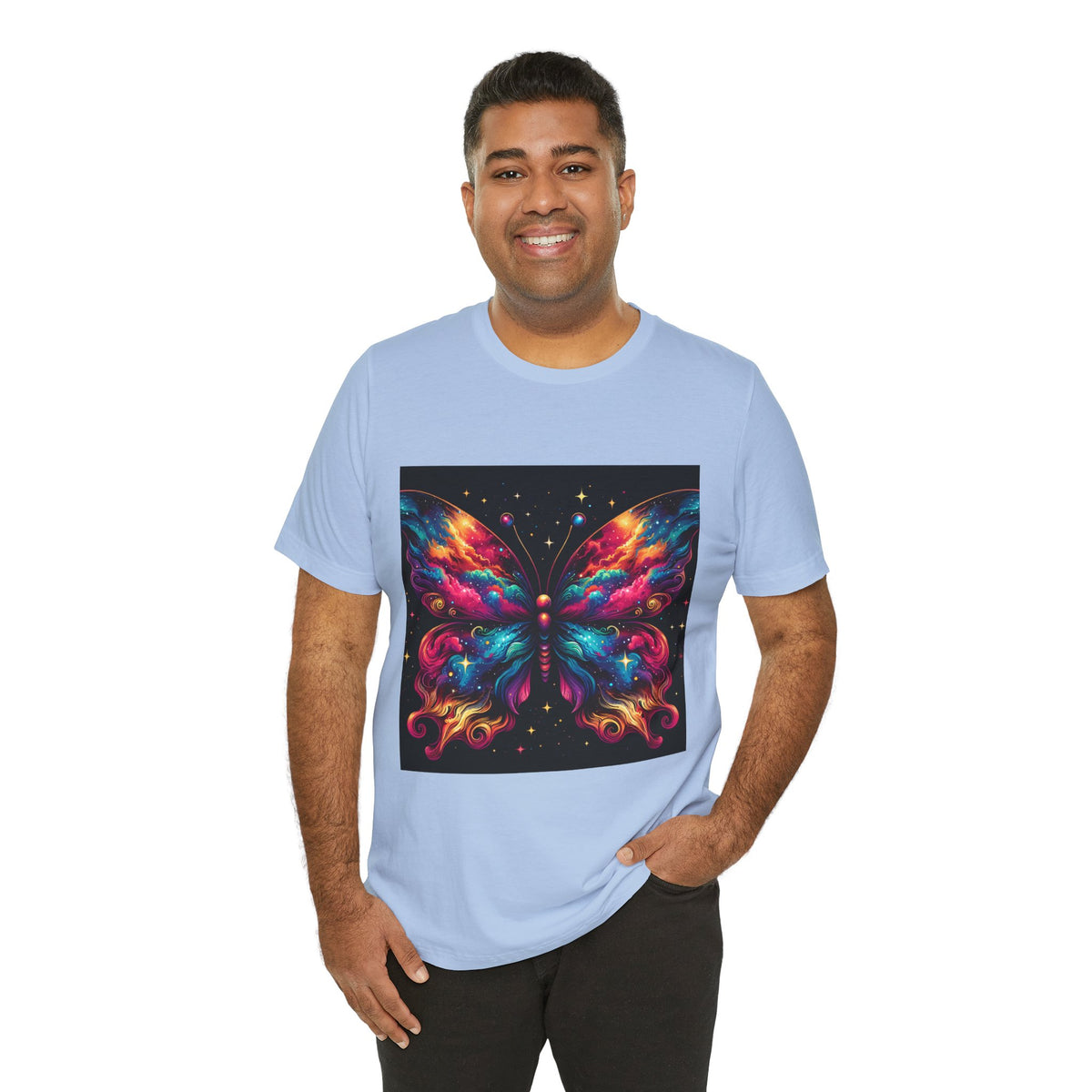 Vibrant Butterfly Art Tee | Colorful Graphic Top, Butterfly Lover