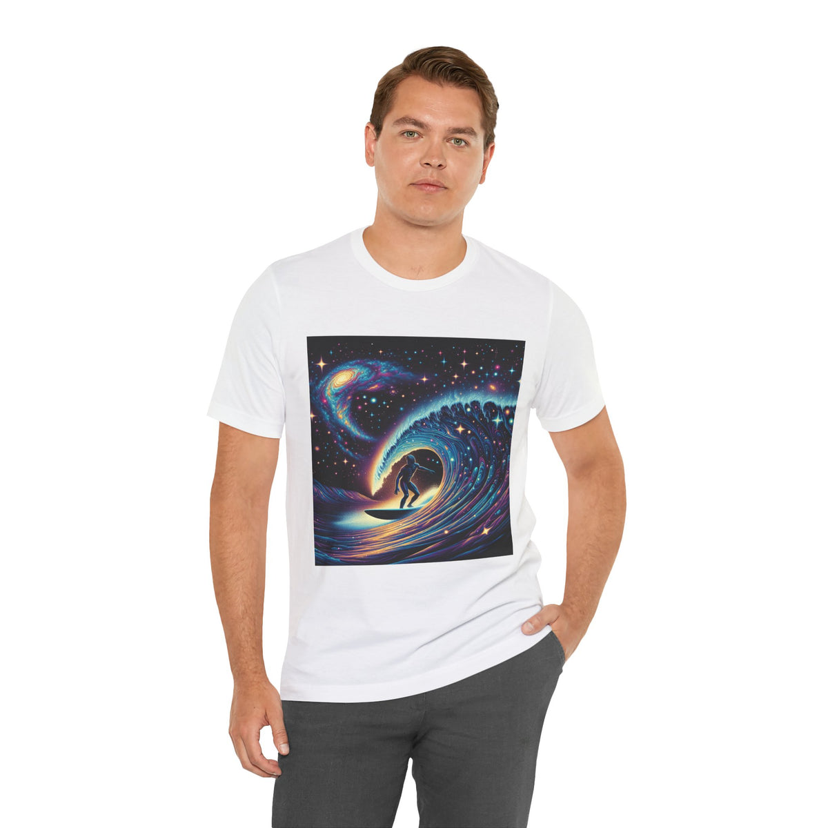 Cosmic Wave Tee Graphic Tee, Galaxy Art T-Shirt