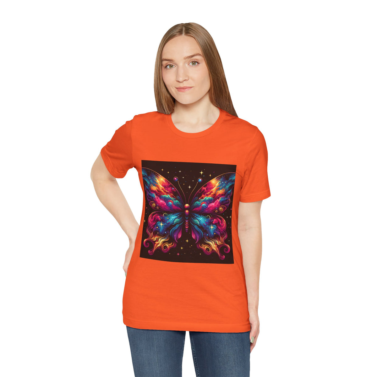Vibrant Butterfly Art Tee | Colorful Graphic Top, Butterfly Lover