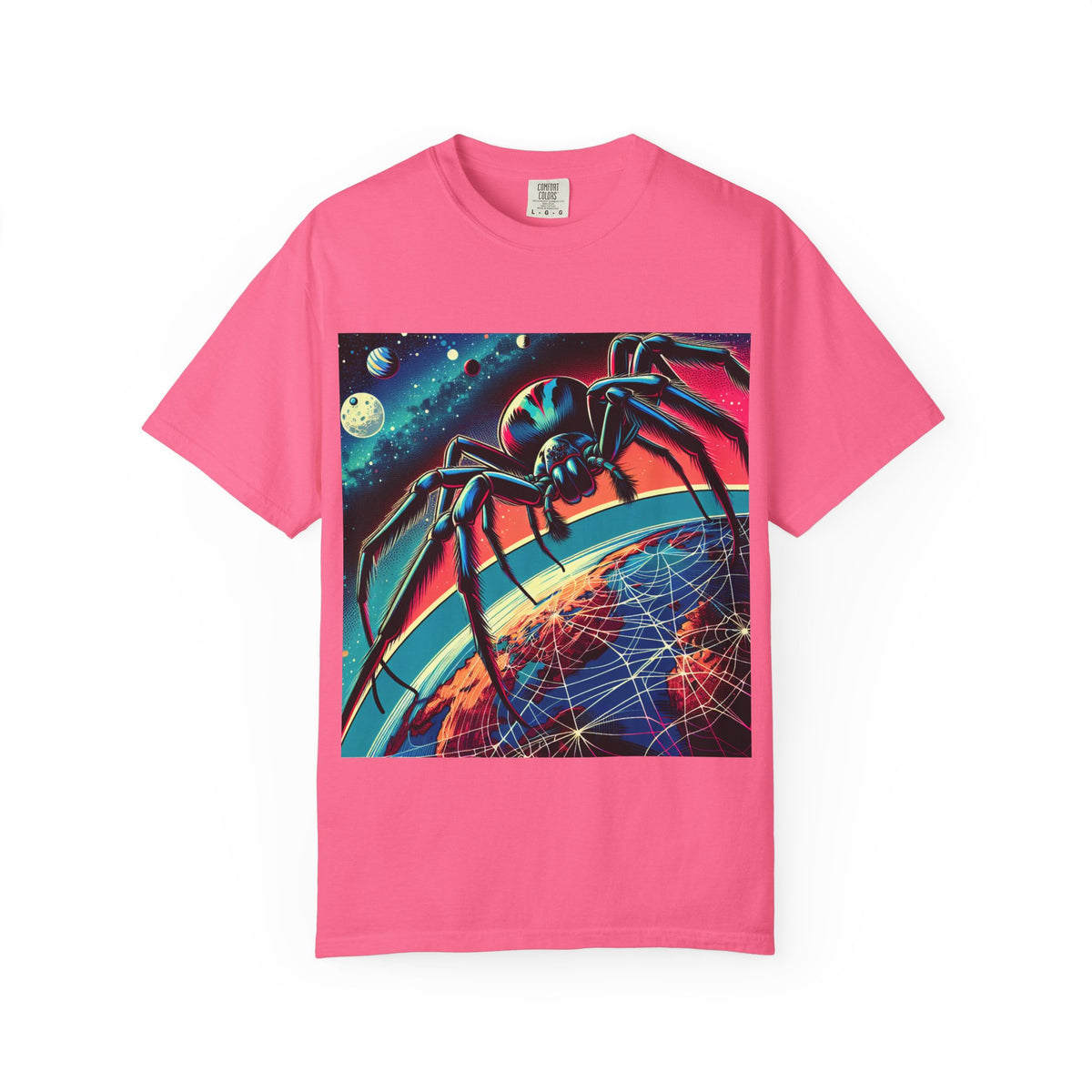 Cosmic Spider Graphic T-Shirt - Unisex Garment-Dyed Tee