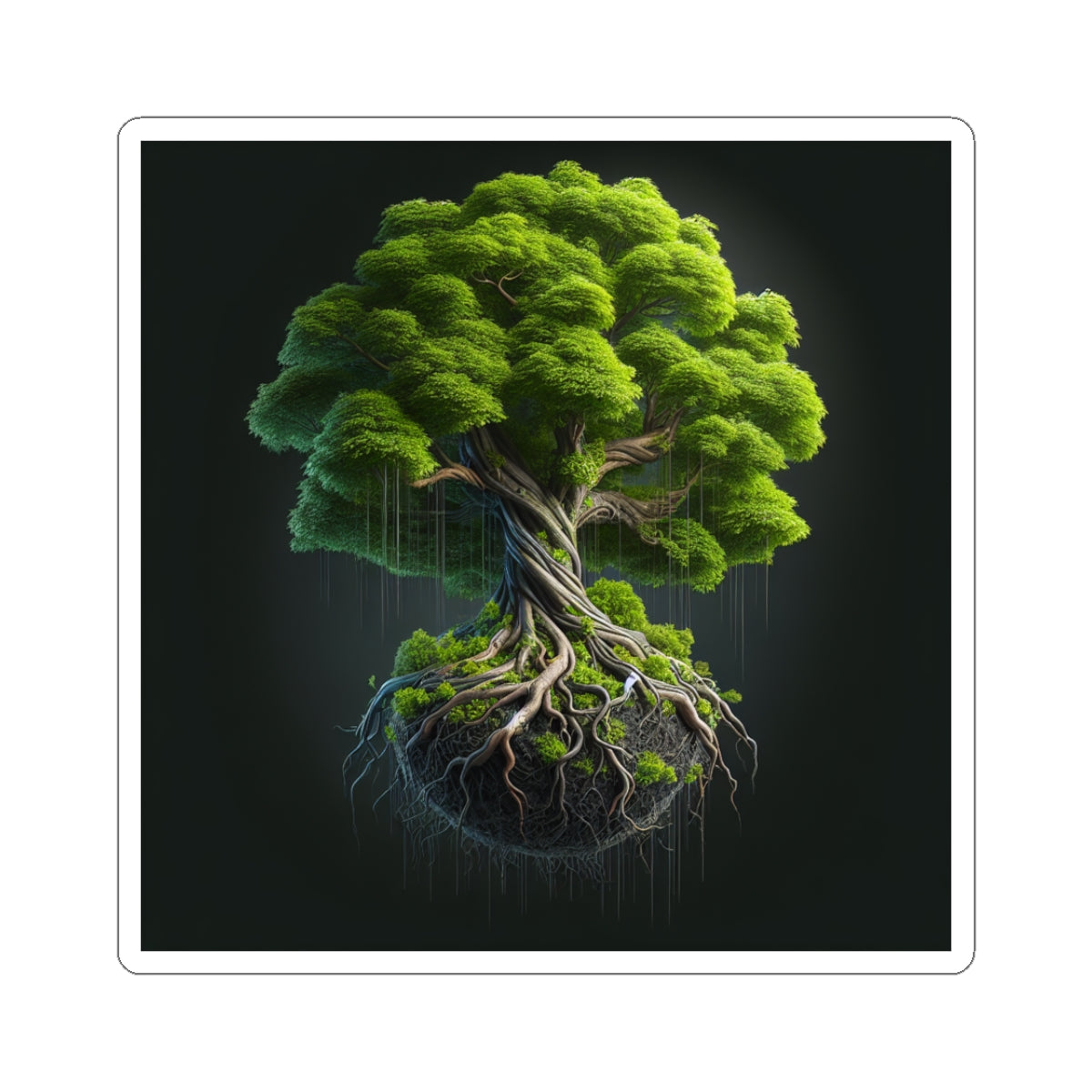 Vibrant Tree Kiss-Cut Stickers - Eco-Friendly Nature Decor, Gift for Plant Lovers, Laptops, Water Bottles, Scrapbooking