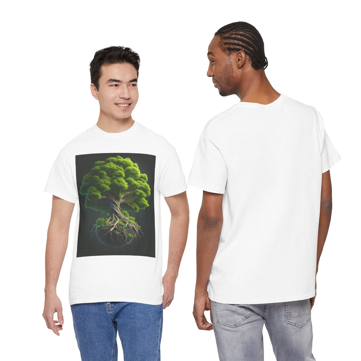 Eco-Friendly Unisex Heavy Cotton Tee - Tree of Life Design