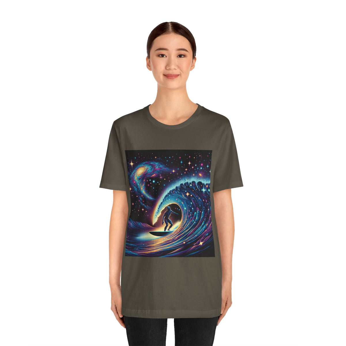 Cosmic Wave Tee Graphic Tee, Galaxy Art T-Shirt