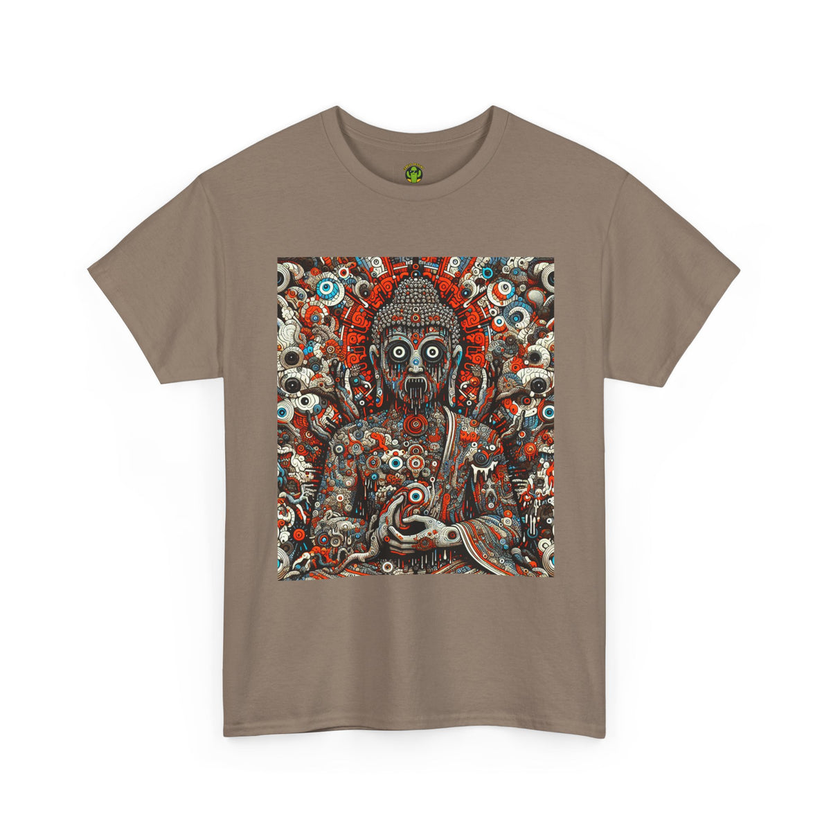 Buddha Art Heavy Cotton Tee - Spiritual, Meditation Shirt, Mindfulness Apparel