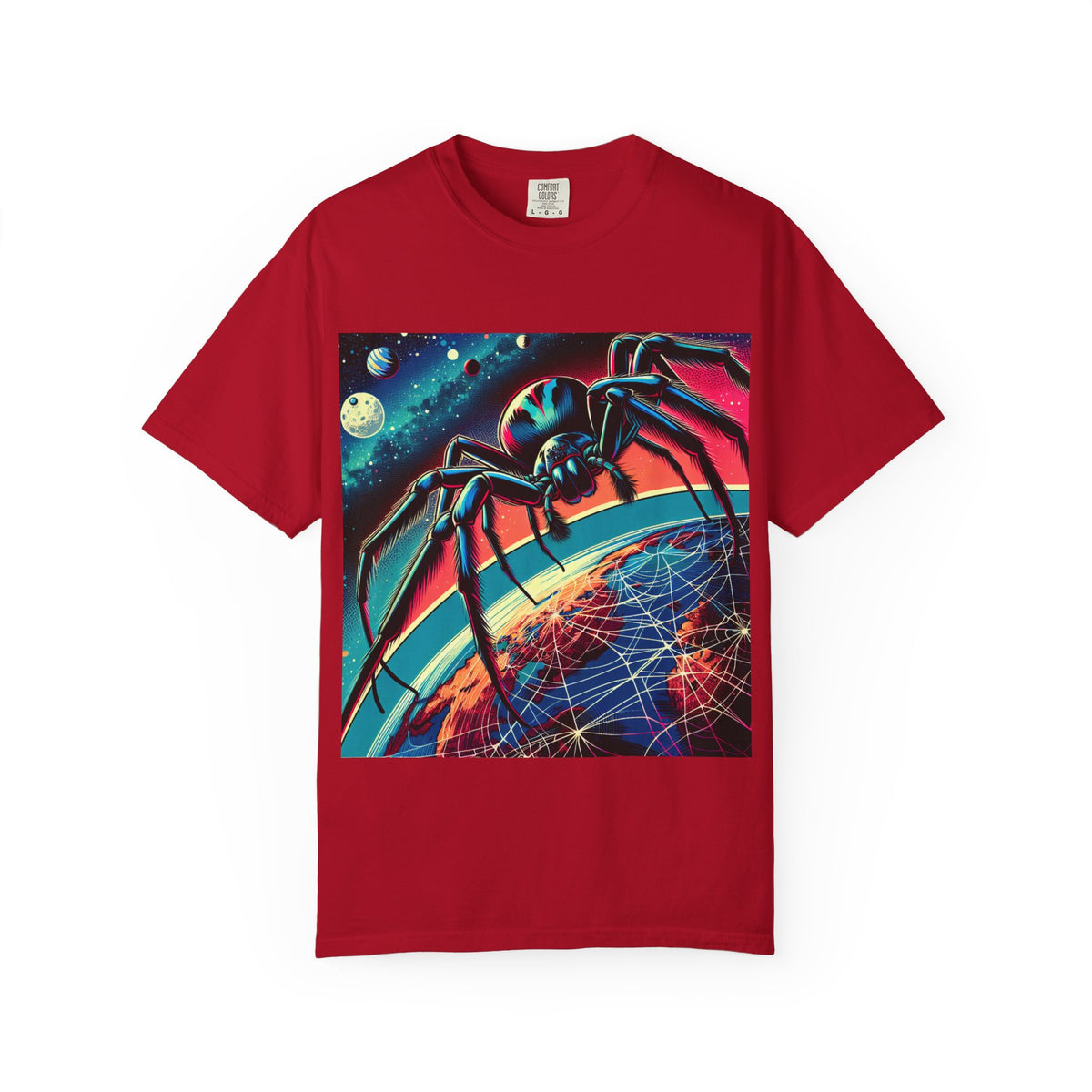 Cosmic Spider Graphic T-Shirt - Unisex Garment-Dyed Tee