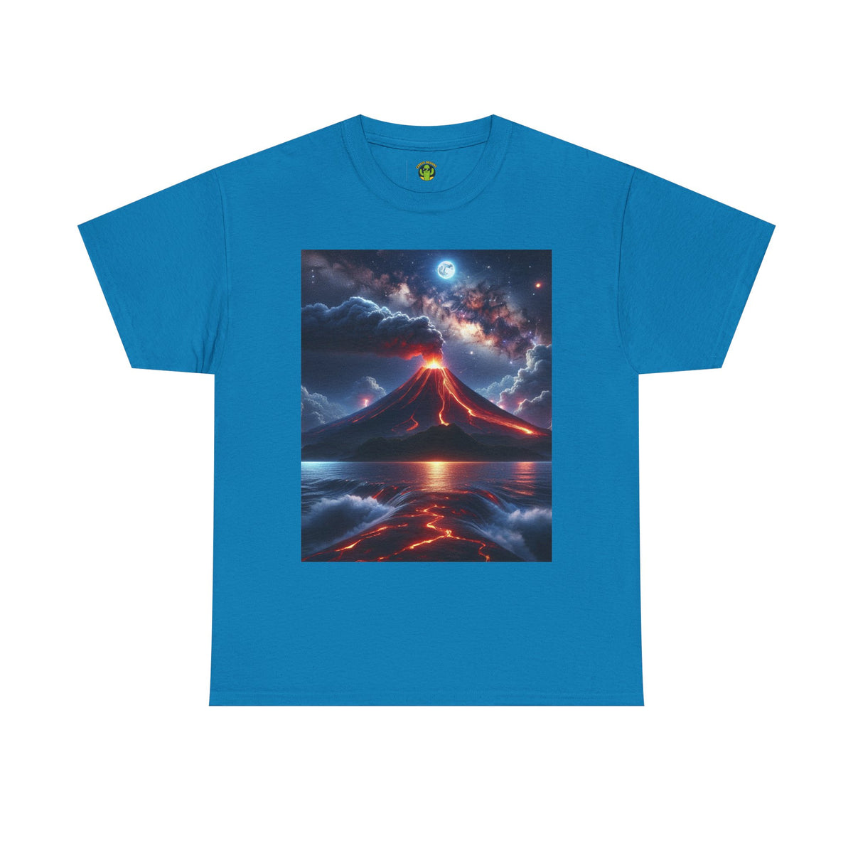Volcano Sunset Unisex Heavy Cotton Tee - Graphic T-Shirt for Nature Lovers