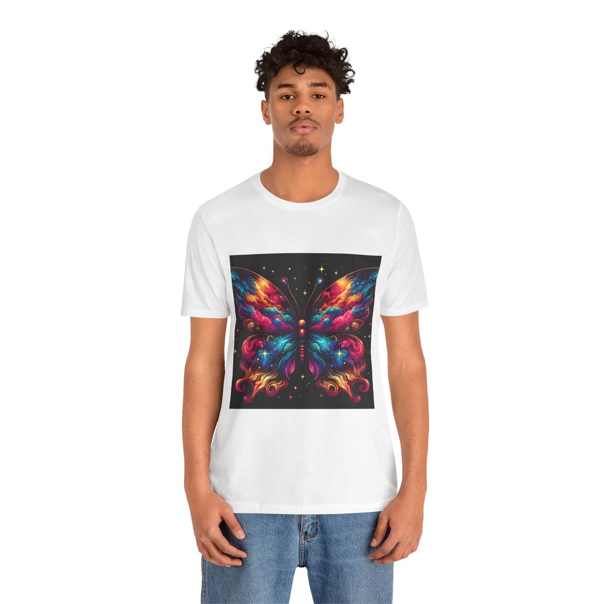 Vibrant Butterfly Art Tee | Colorful Graphic Top, Butterfly Lover