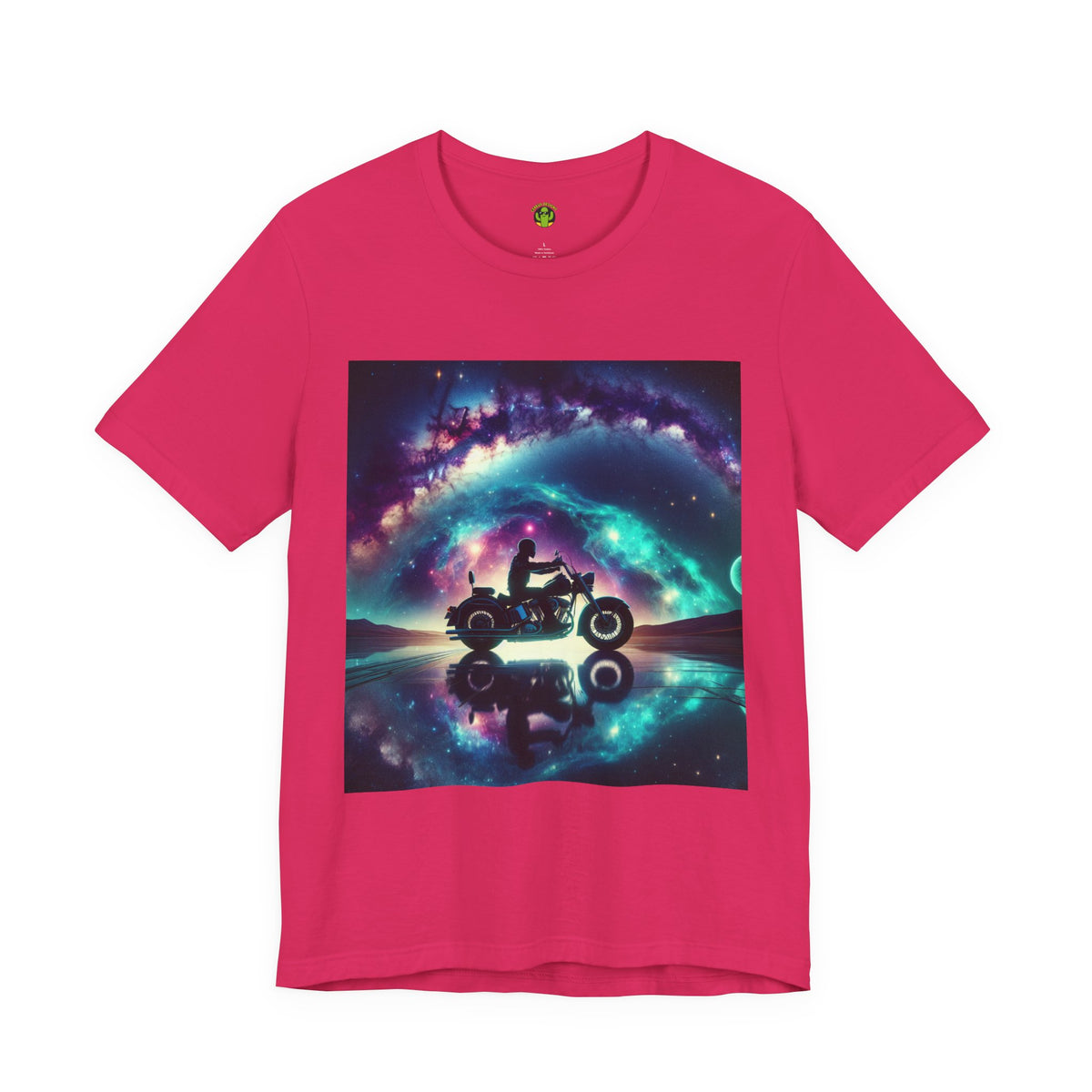 Galactic Biker Tee: Cosmic Shirt, Trendy Apparel