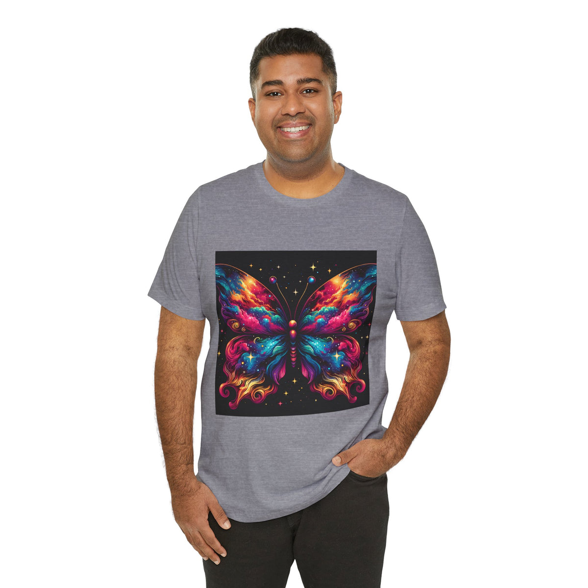 Vibrant Butterfly Art Tee | Colorful Graphic Top, Butterfly Lover