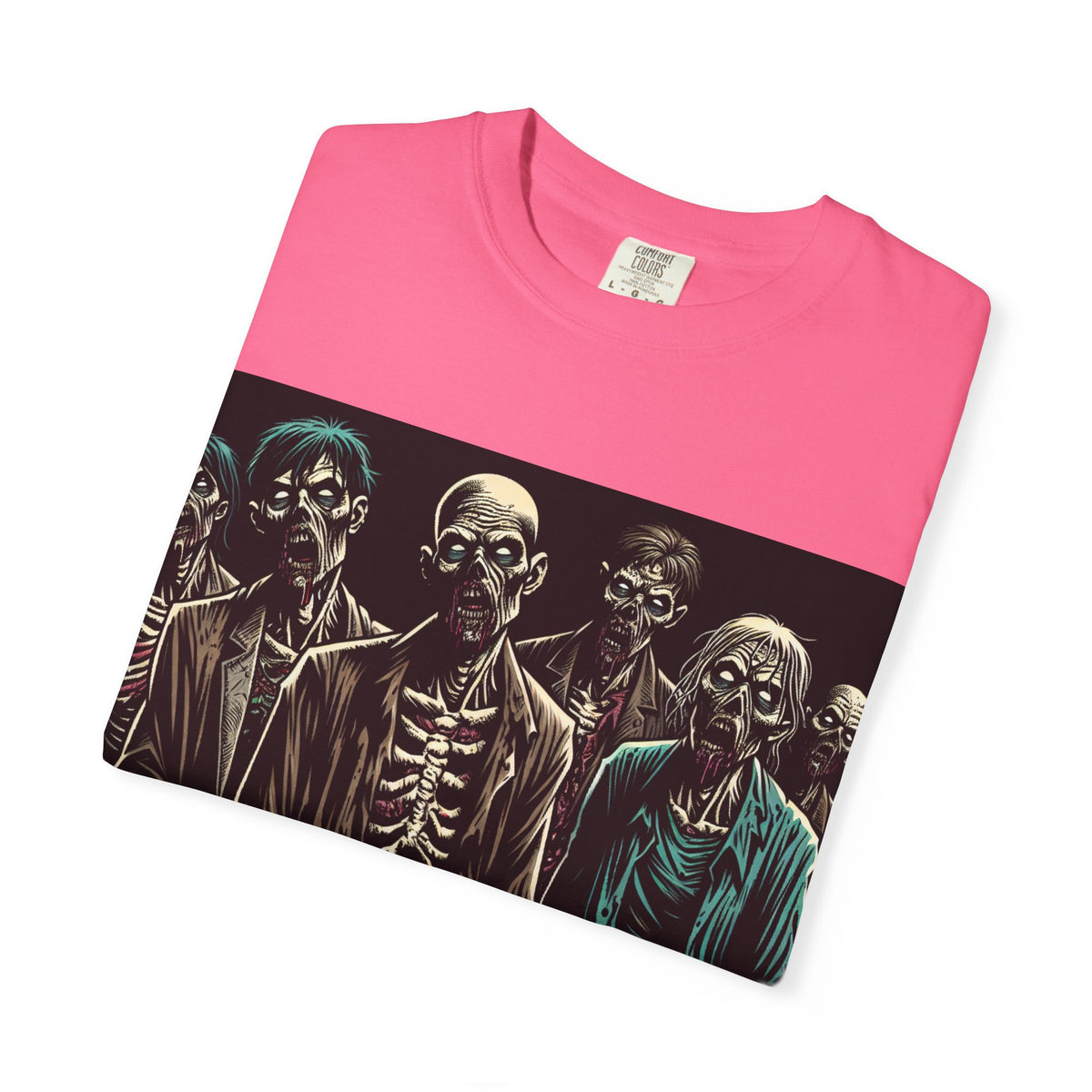 Zombie-Themed Garment-Dyed T-Shirt
