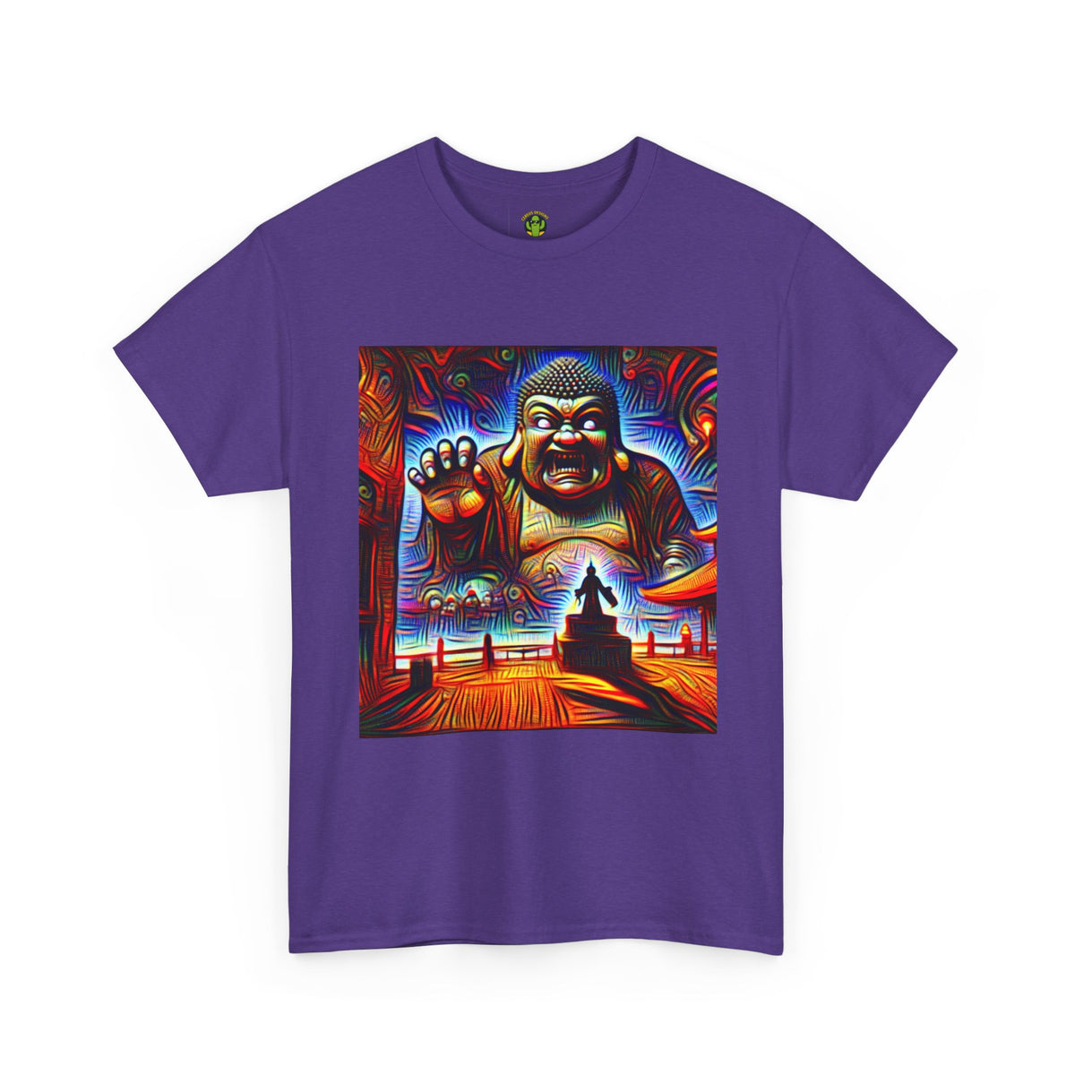 Colorful Buddha Tee, Spiritual T-Shirt, Mindfulness, Graphic Cotton