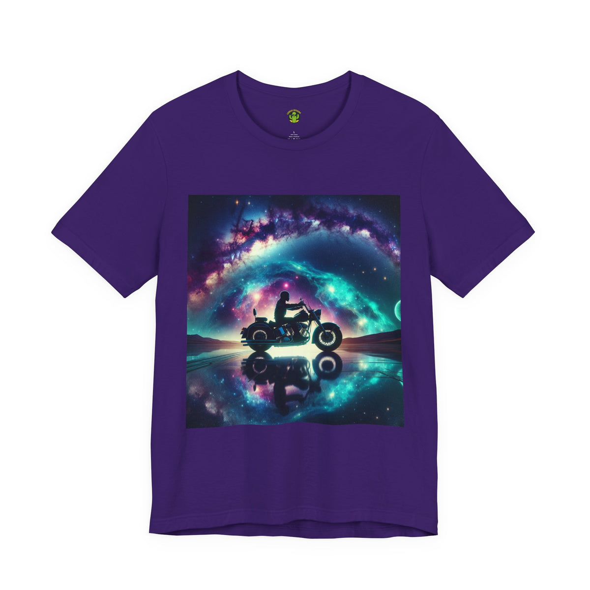 Galactic Biker Tee: Cosmic Shirt, Trendy Apparel