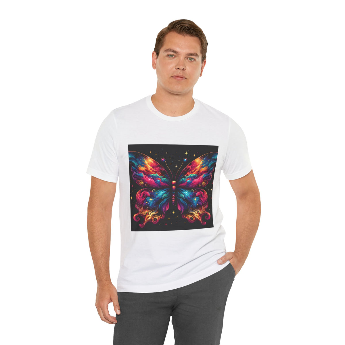 Vibrant Butterfly Art Tee | Colorful Graphic Top, Butterfly Lover