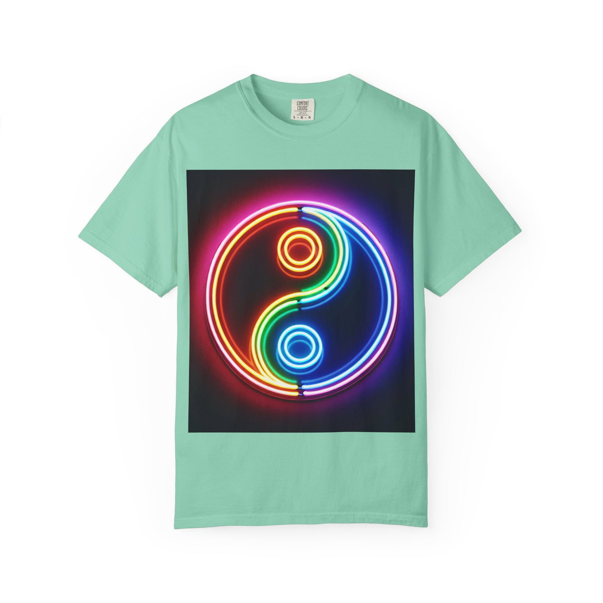 Yin Yang Neon T-Shirt - Colorful Garment-Dyed Tee